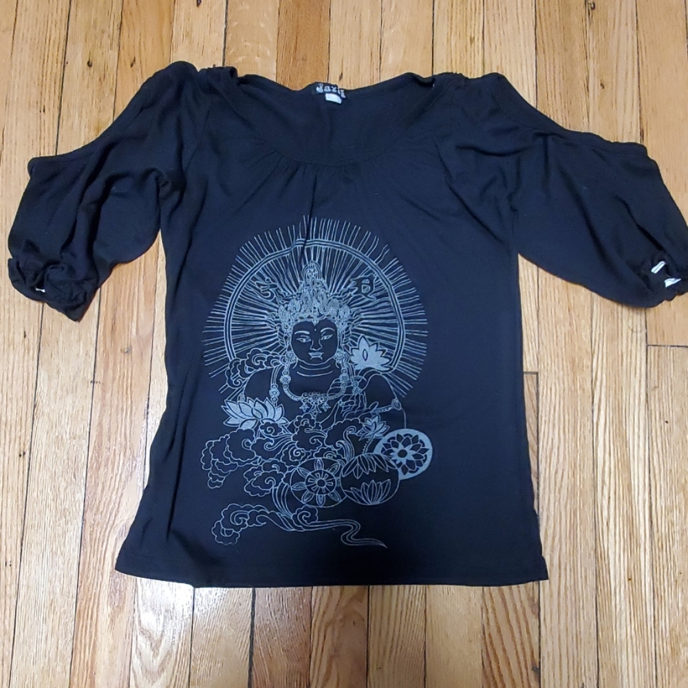 Medium Buddha Buddhist cold shoulder top